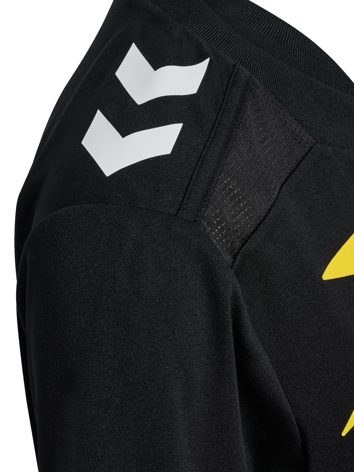 FFHB NEW REFEREE JERSEY S/S WO, BLACK WO SPONSOR, packshot