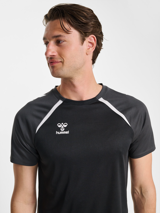 hmlLEAD 2.0 JERSEY S/S, BLACK/ASPHALT, model