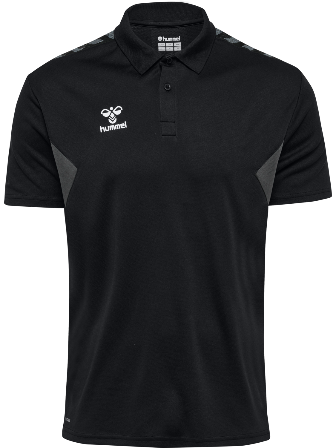 hmlAUTHENTIC FUNCTIONAL POLO, BLACK, packshot