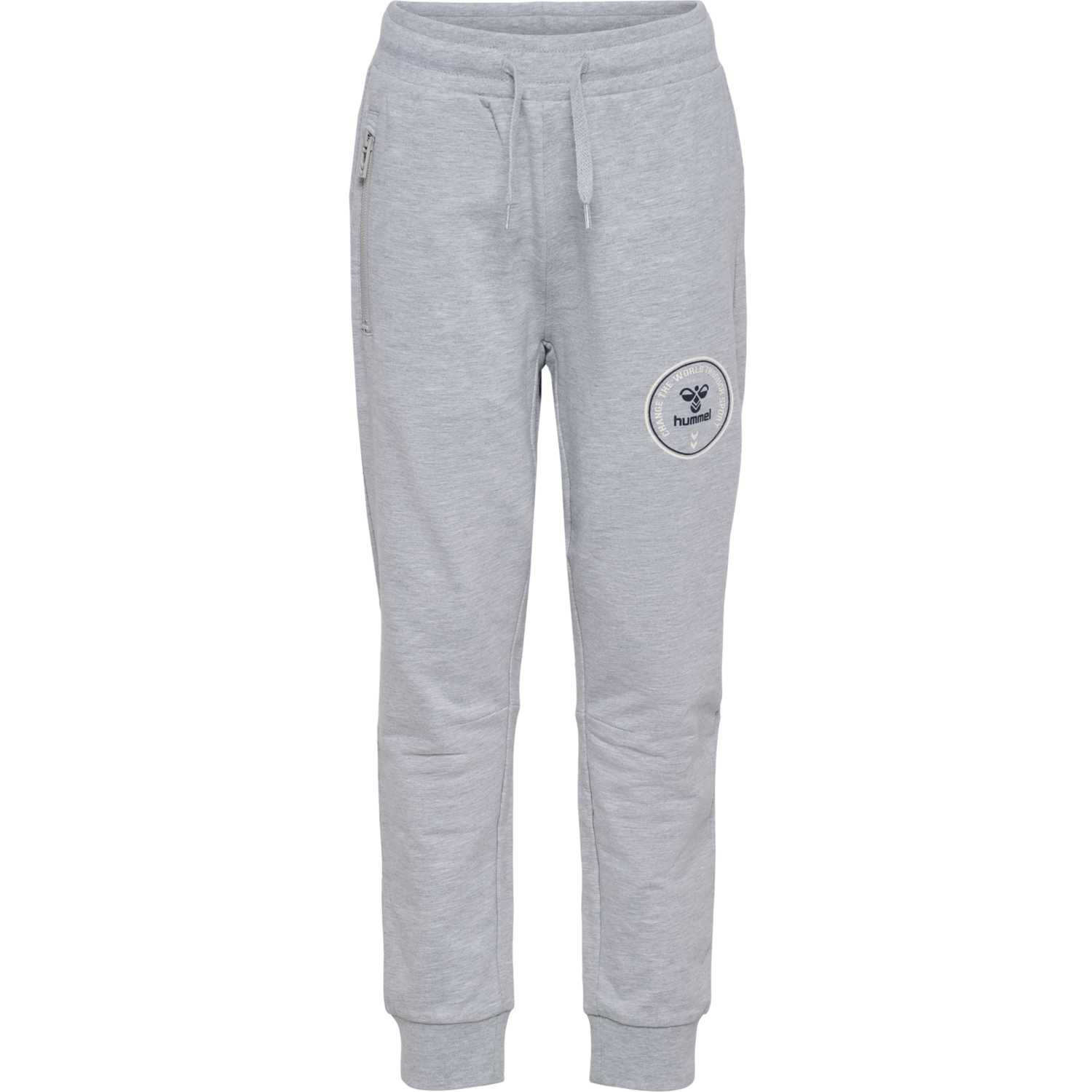 hmlMATH PANTS, LIGHT GREY MELANGE, packshot