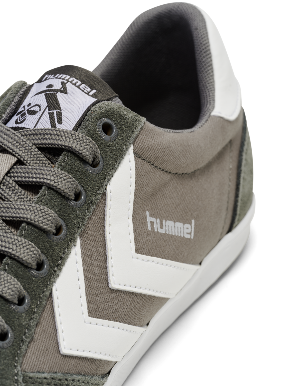 HUMMEL SLIMMER STADIL LOW, CASTLE ROCK/WHITE KH, packshot