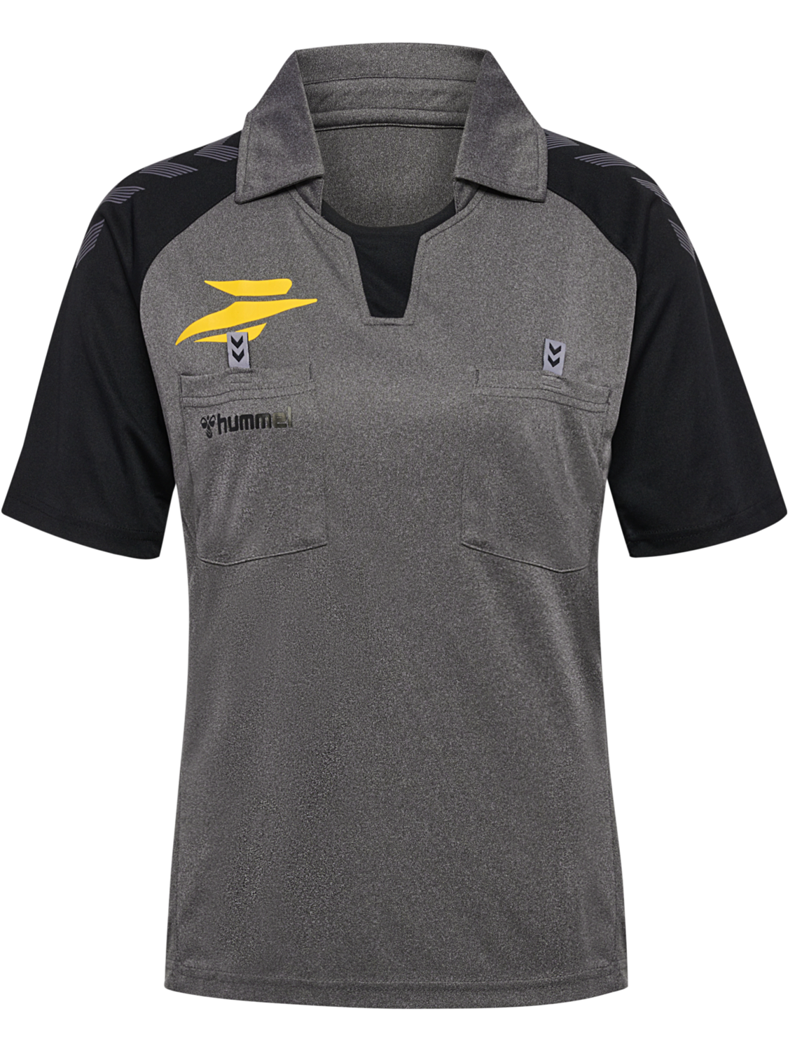 FFHB REFEREE JERSEY S/S WOMAN, GREY MELANGE, packshot