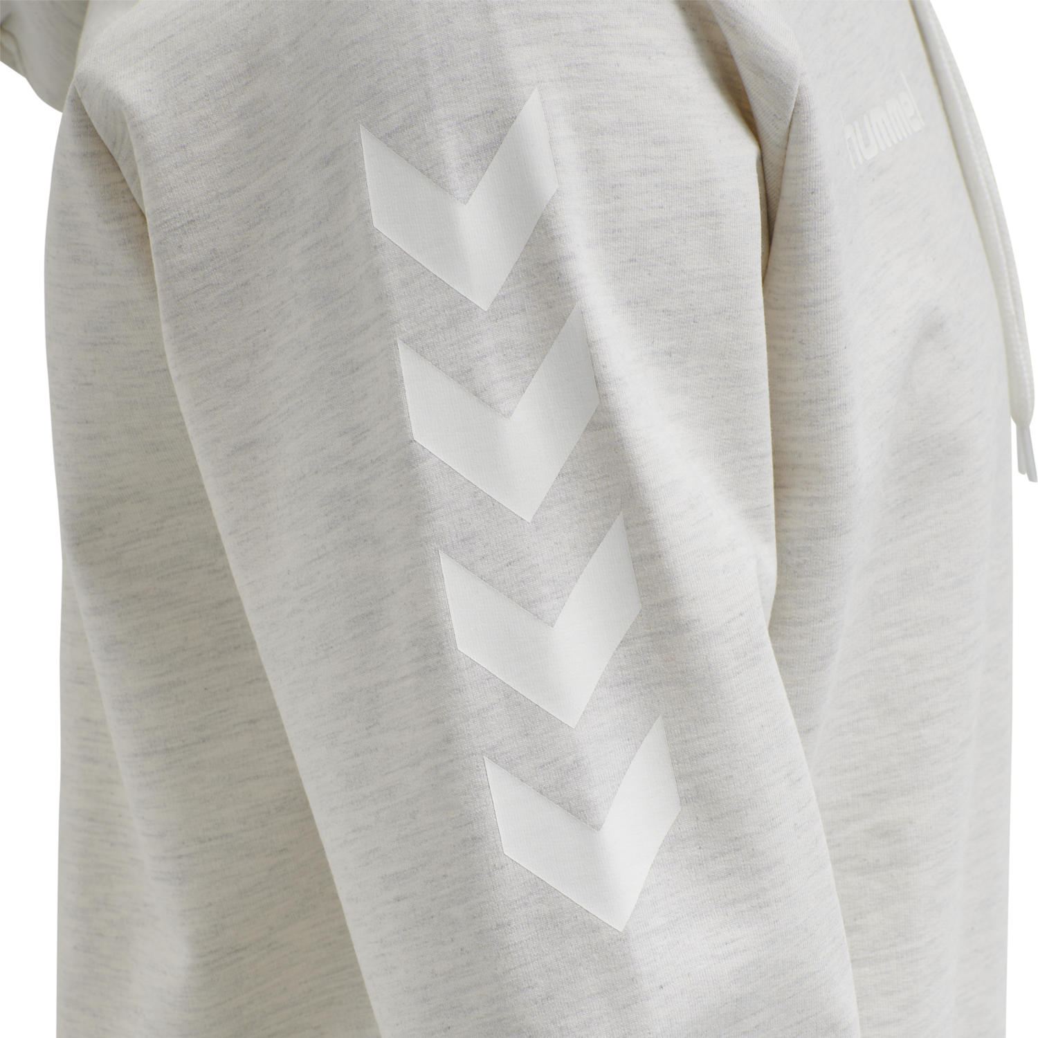 HMLGO COTTON HOODIE, EGRET MELANGE, packshot