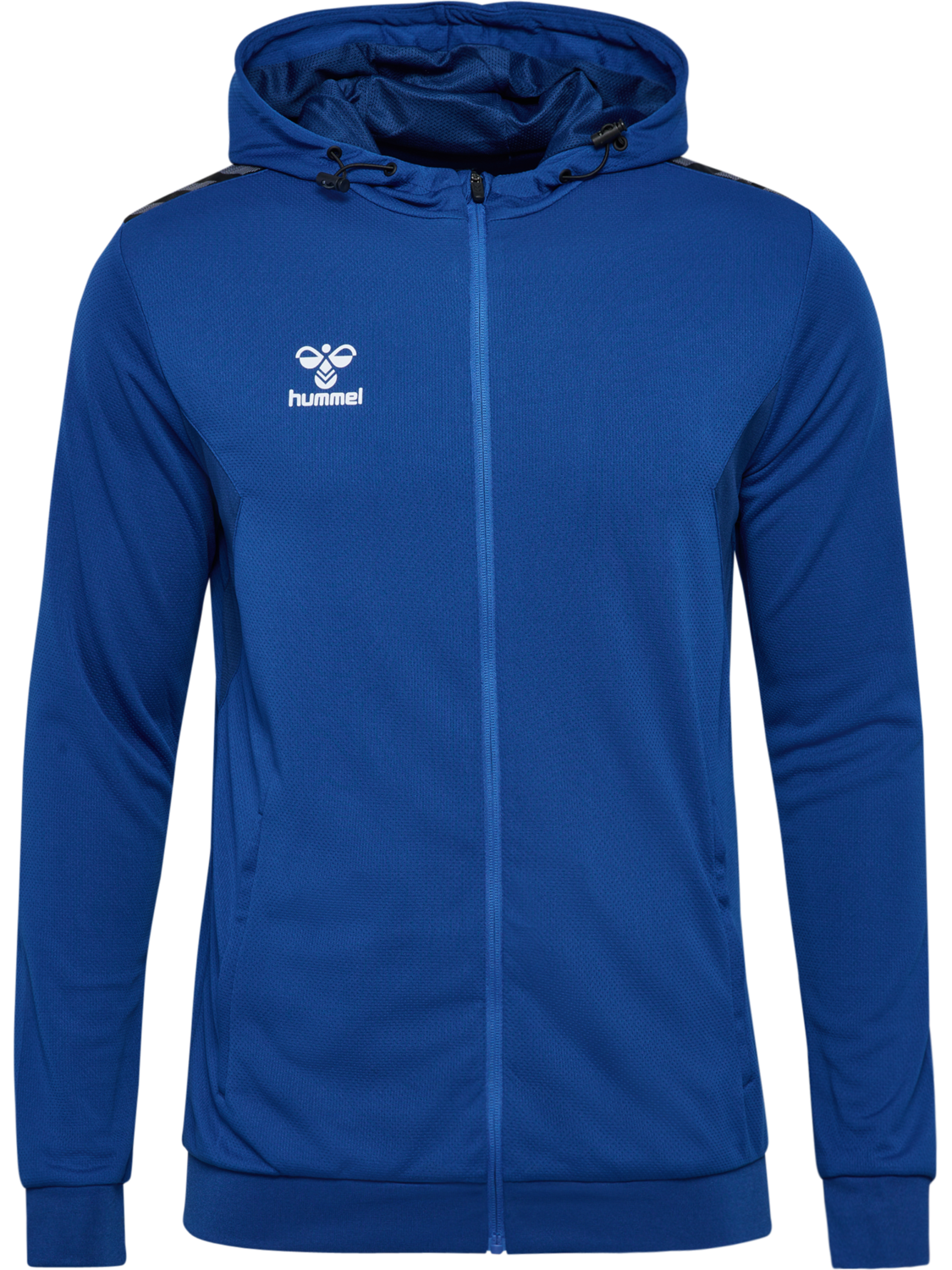 hmlAUTHENTIC PL ZIP HOODIE, TRUE BLUE, packshot