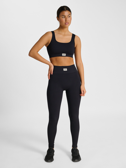 hmlPULSE SEAMLESS RIB MW TIGHTS, BLACK, model
