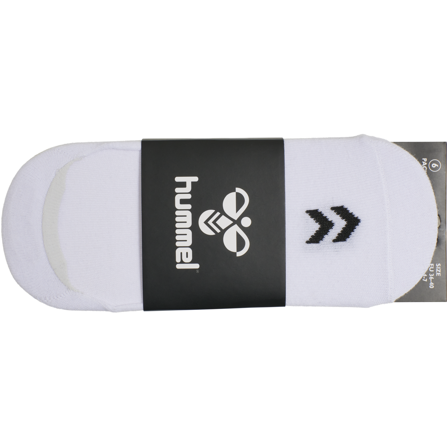 hmlCHEVRON 6-PACK NO SHOW SOCKS, WHITE, packshot