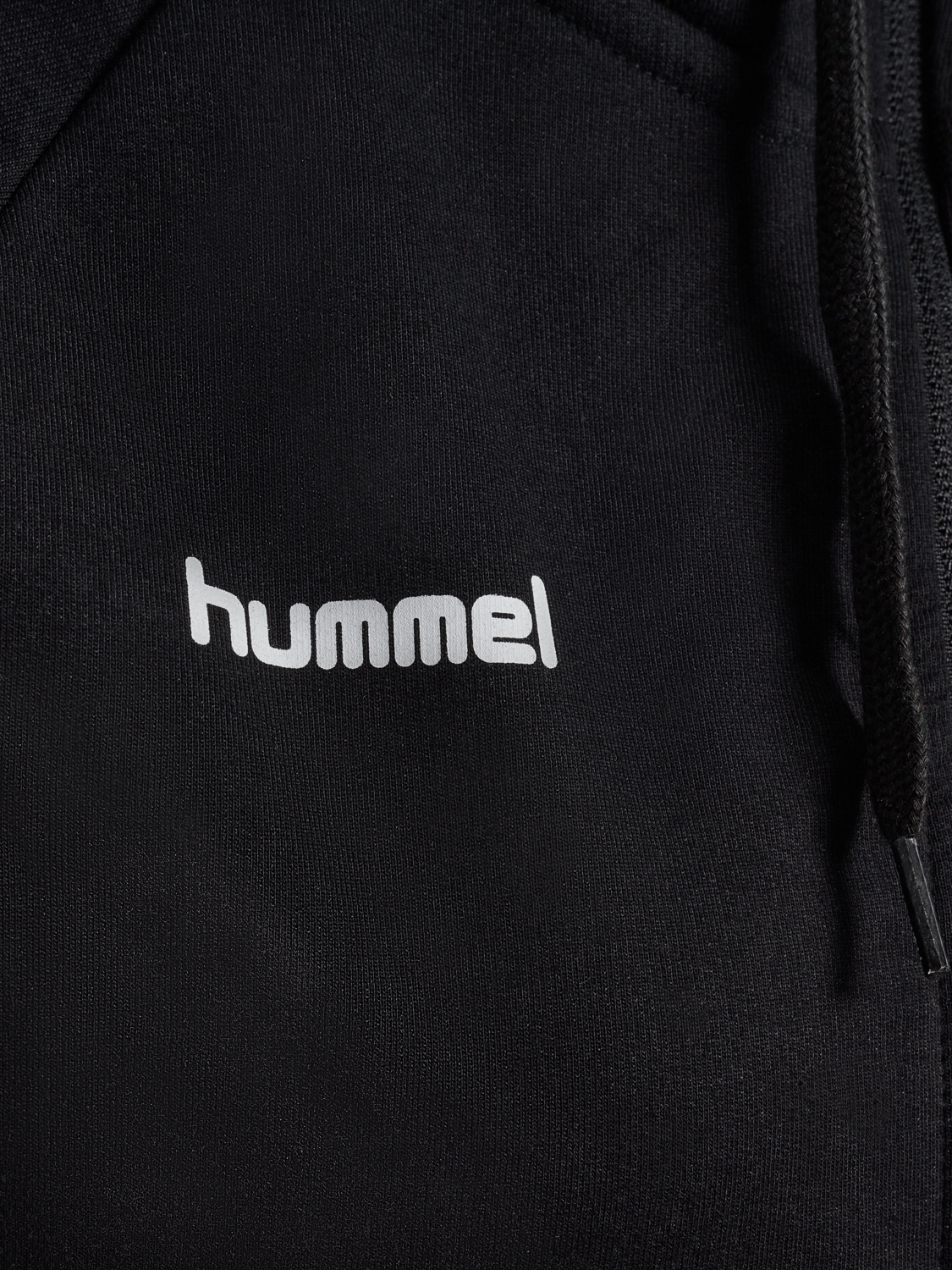 HMLGO COTTON ZIP HOODIE WOMAN, BLACK, packshot