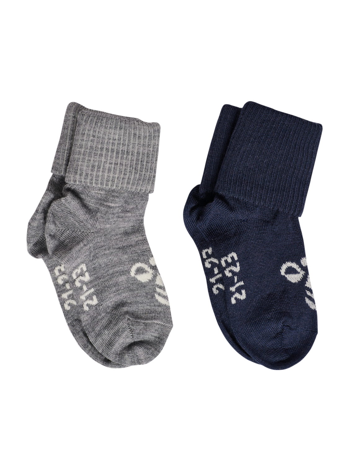 hmlMINI WOOL 2-PACK SOCKS, DRESS BLUES/GREY MELANGE, packshot