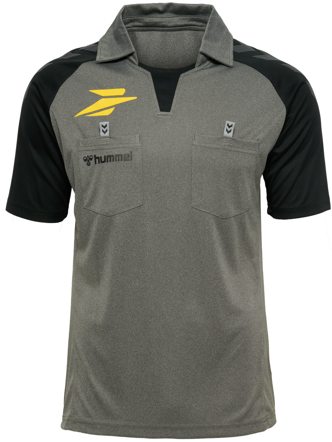 FFHB REFEREE JERSEY S/S, GREY MELANGE, packshot