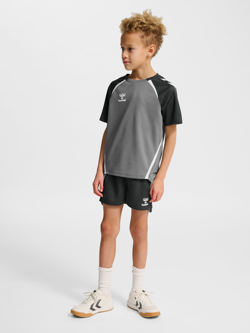 hmlLEAD 2.0 JERSEY S/S KIDS, STEEL GRAY/ASPHALT, model