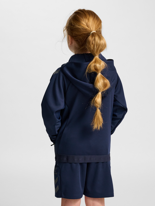 hmlCIMA 2.0 ZIP HOODIE KIDS, MARINE, model
