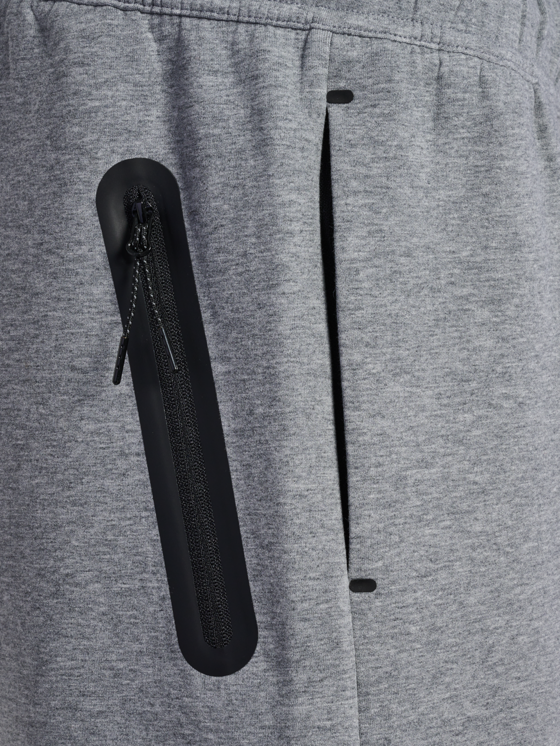 hmlTECH FLEECE SHORTS, GREY MELANGE, packshot