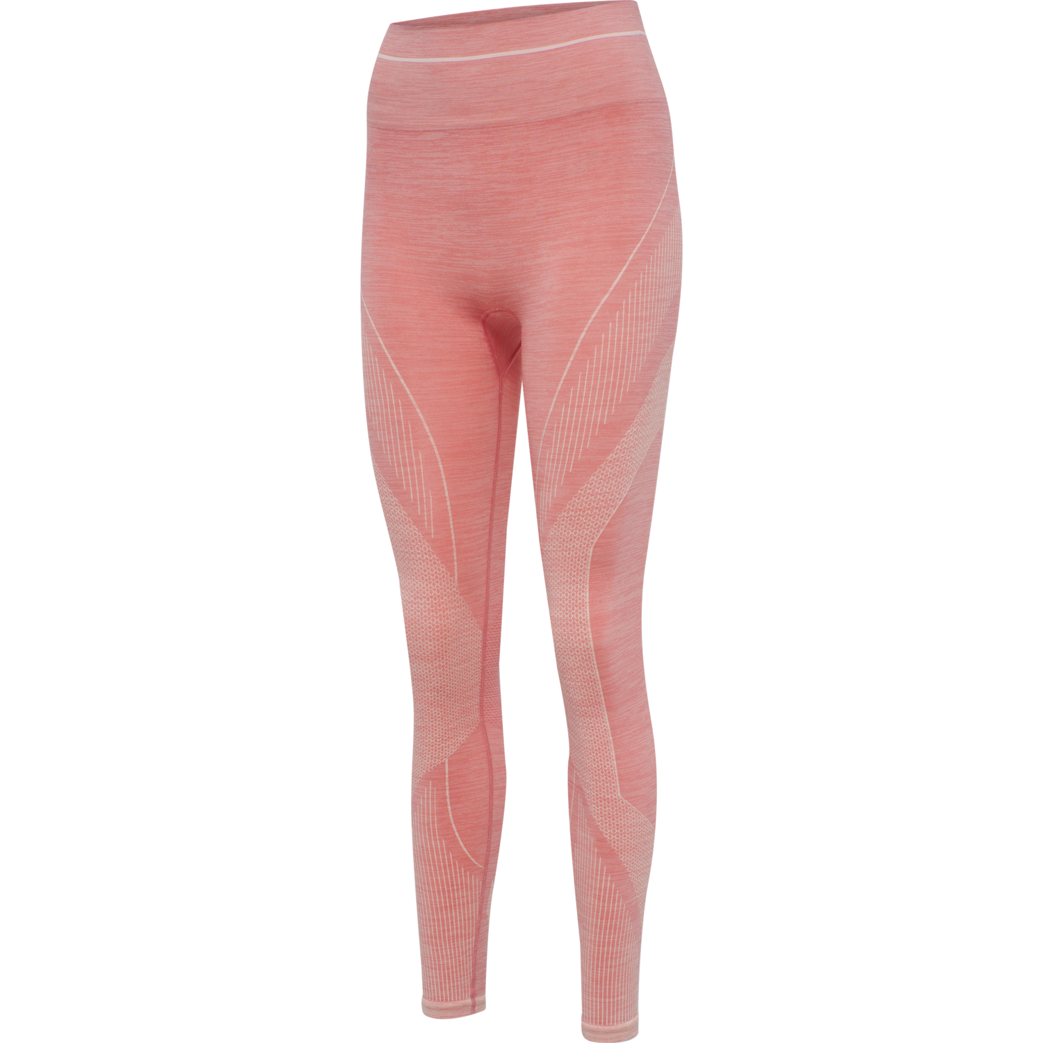 hmlJOY SEAMLESS HIGH WAIST TIGHTS, SUGAR CORAL MELANGE, packshot