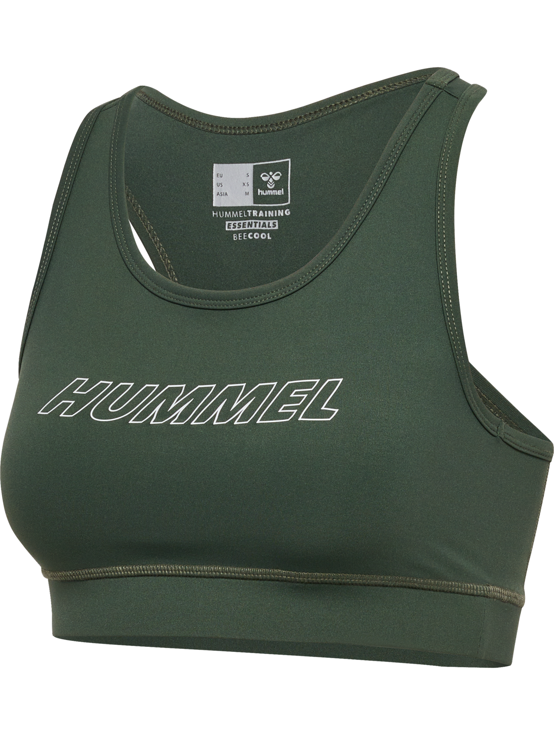 hmlTE FUNDAMENTAL SPORTS BRA, CLIMBING IVY, packshot