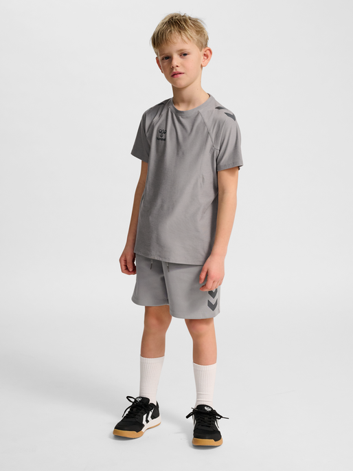 hmlCIMA 2.0 JERSEY S/S KIDS, ALLOY MELANGE, model