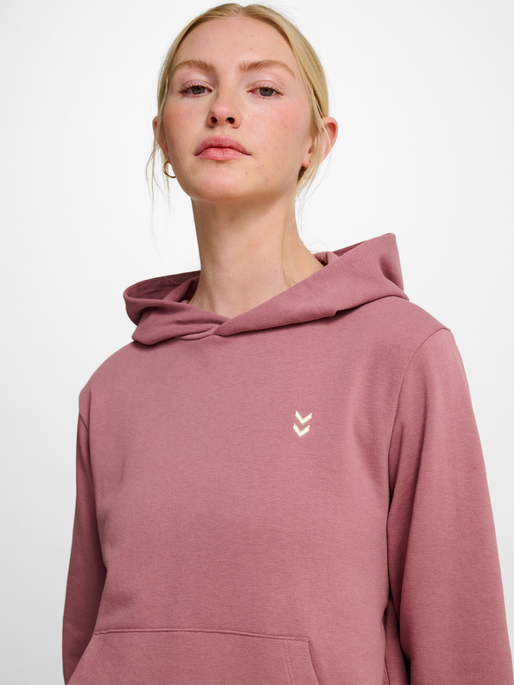 hmlPULSE W SWEAT HOODIE, WISTFUL MAUVE, model