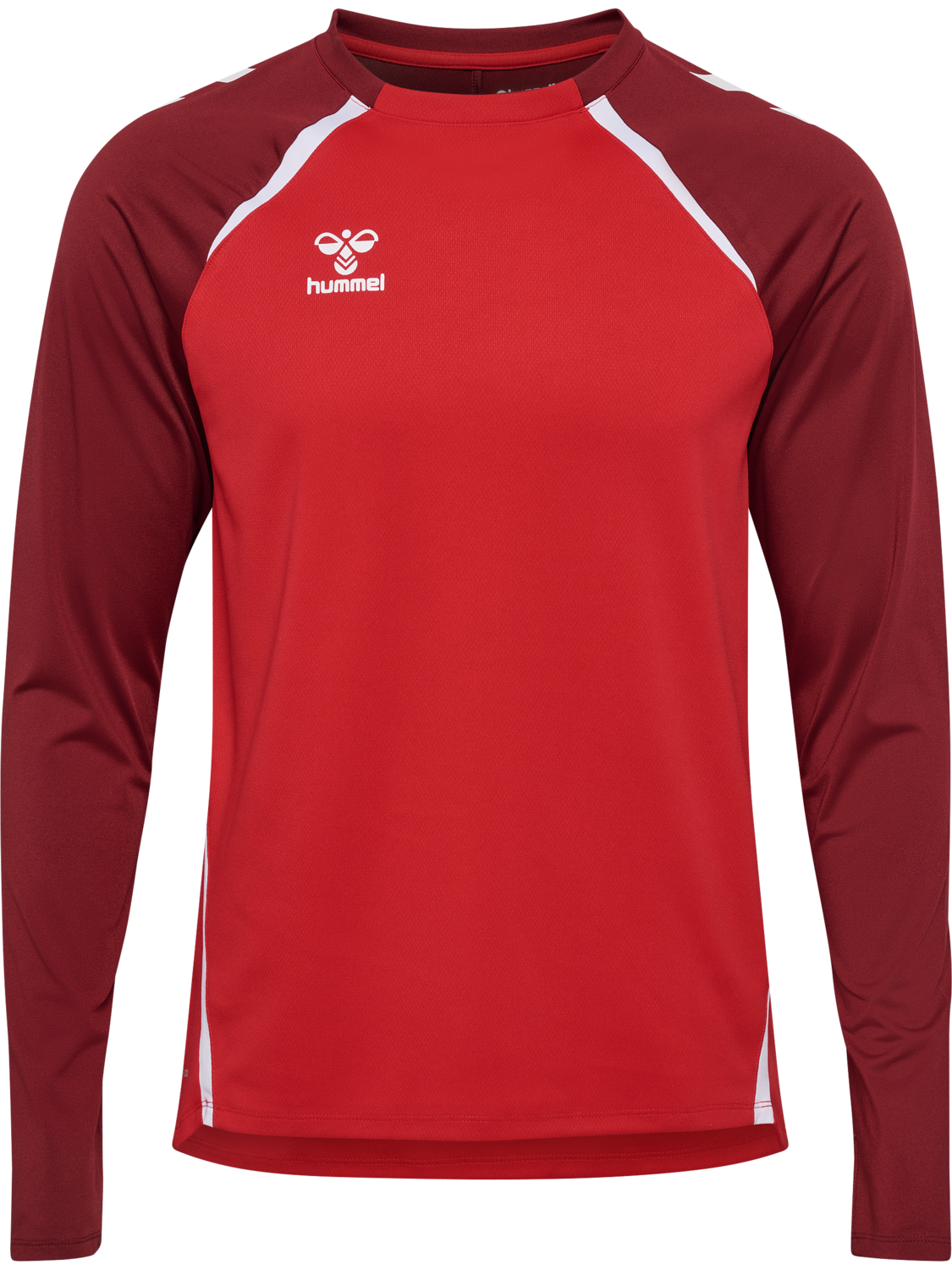 hmlLEAD 2.0 CREW SWEAT, TRUE RED/MAROON, packshot