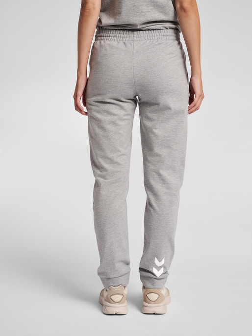 hmlGO COTTON PANT WOMAN, GREY MELANGE, model