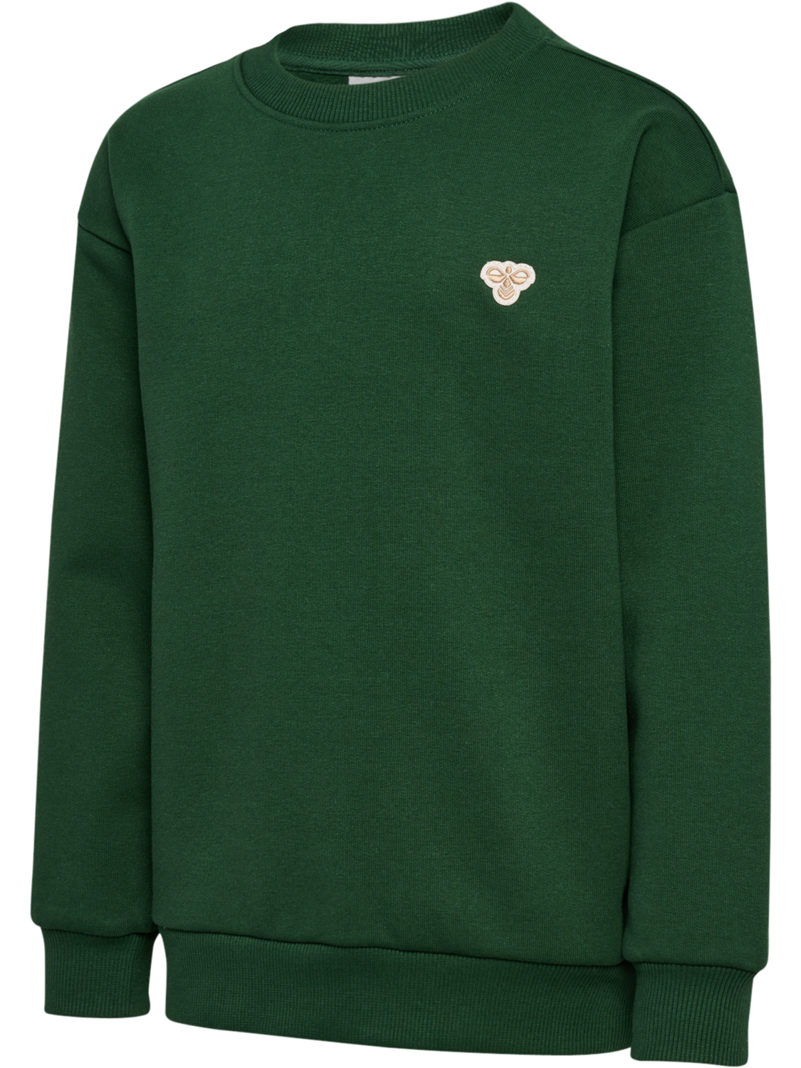 hmlJR LOOSE CREWNECK BEE, DARK GREEN, packshot