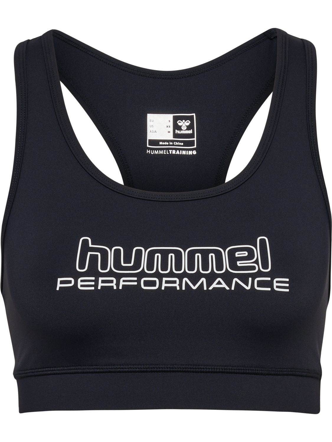 hmlTE FUNDAMENTAL SPORTS BRA, BLACK/WHITE, packshot