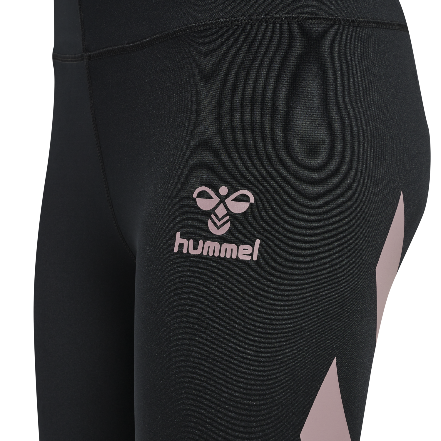 hmlPARIS HIGH WAIST TIGHTS, BLACK/WOODROSE, packshot
