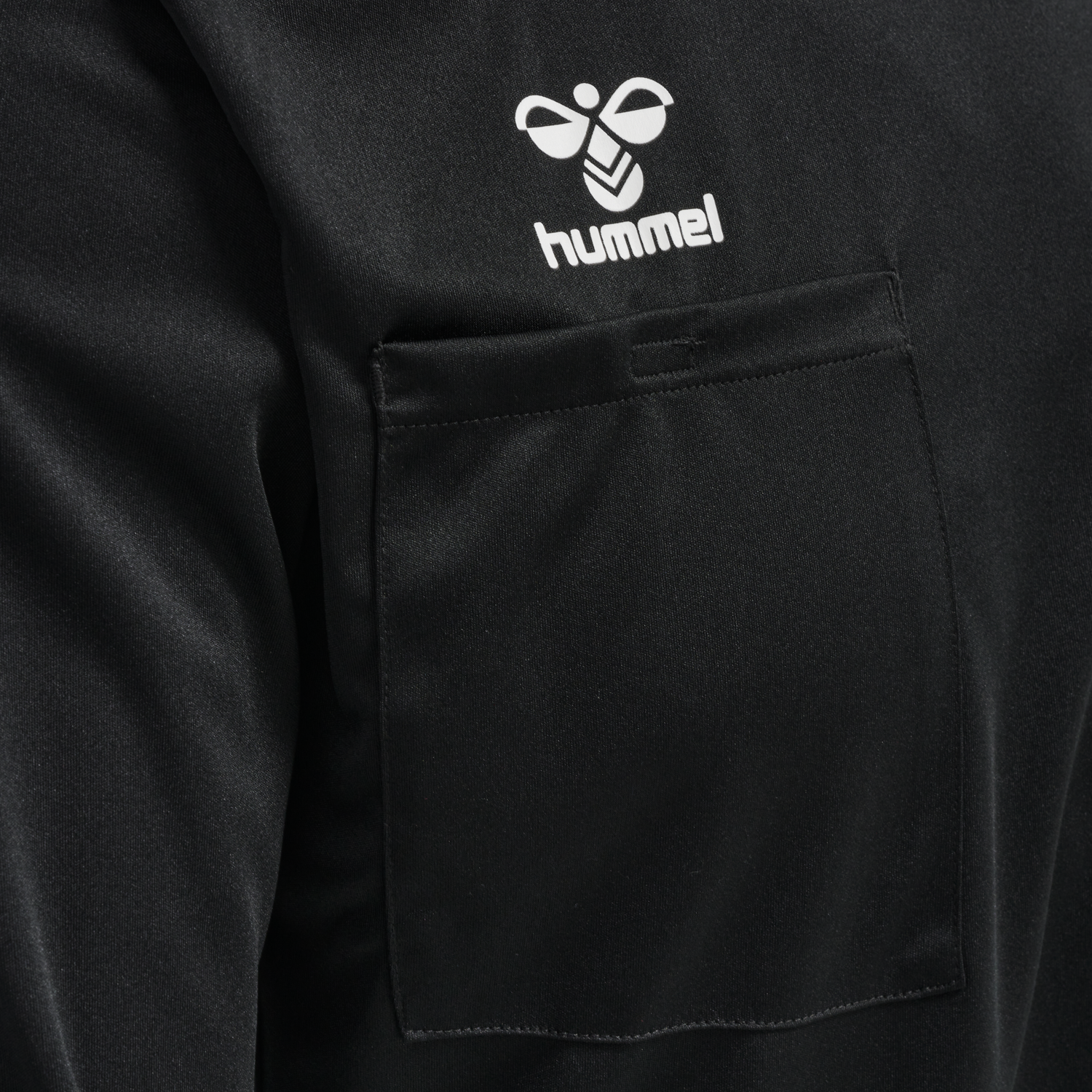 hmlREFEREE CHEVRON JERSEY L/S, BLACK, packshot
