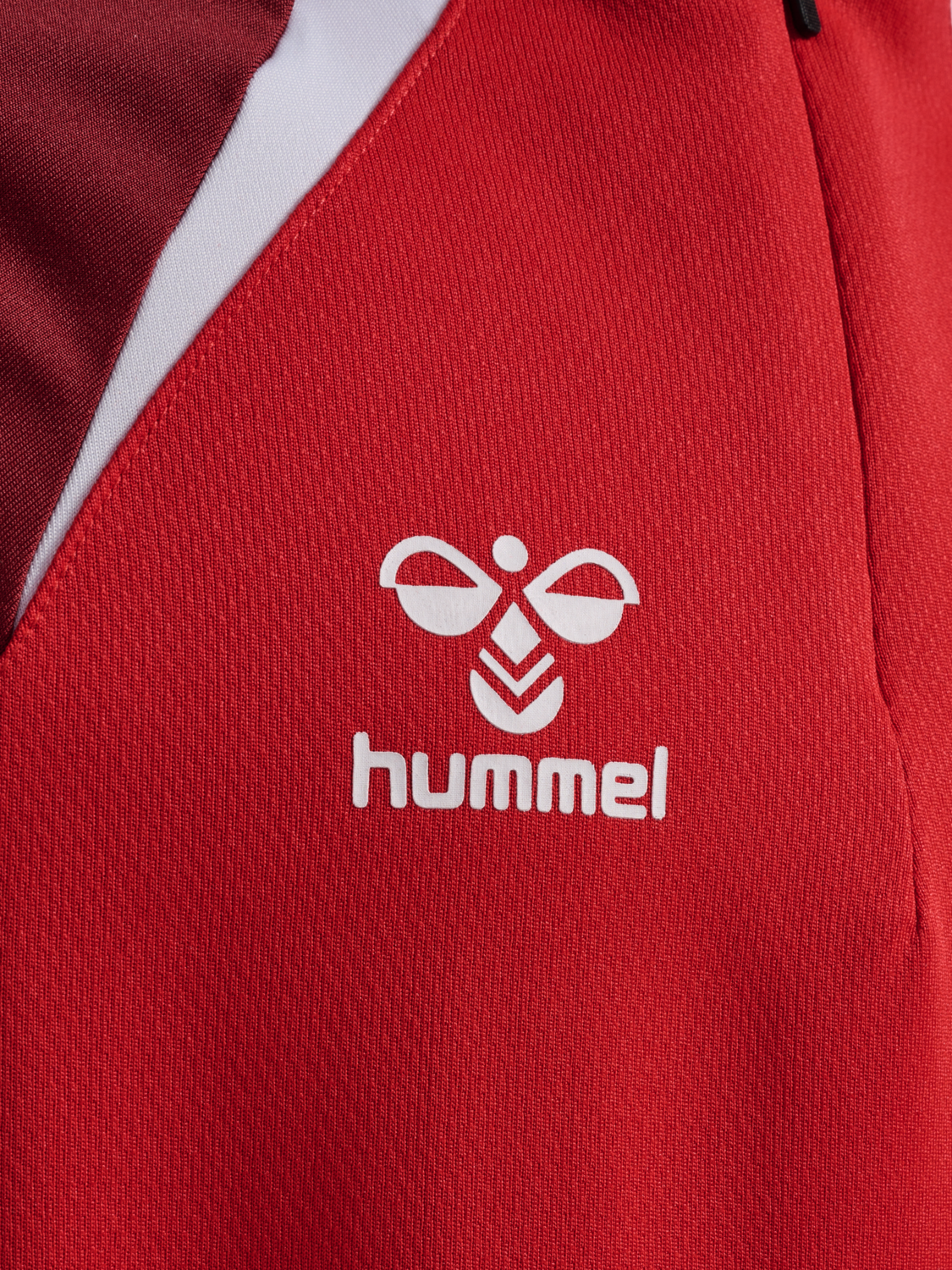 hmlLEAD 2.0 HALF ZIP KIDS, TRUE RED/MAROON, packshot