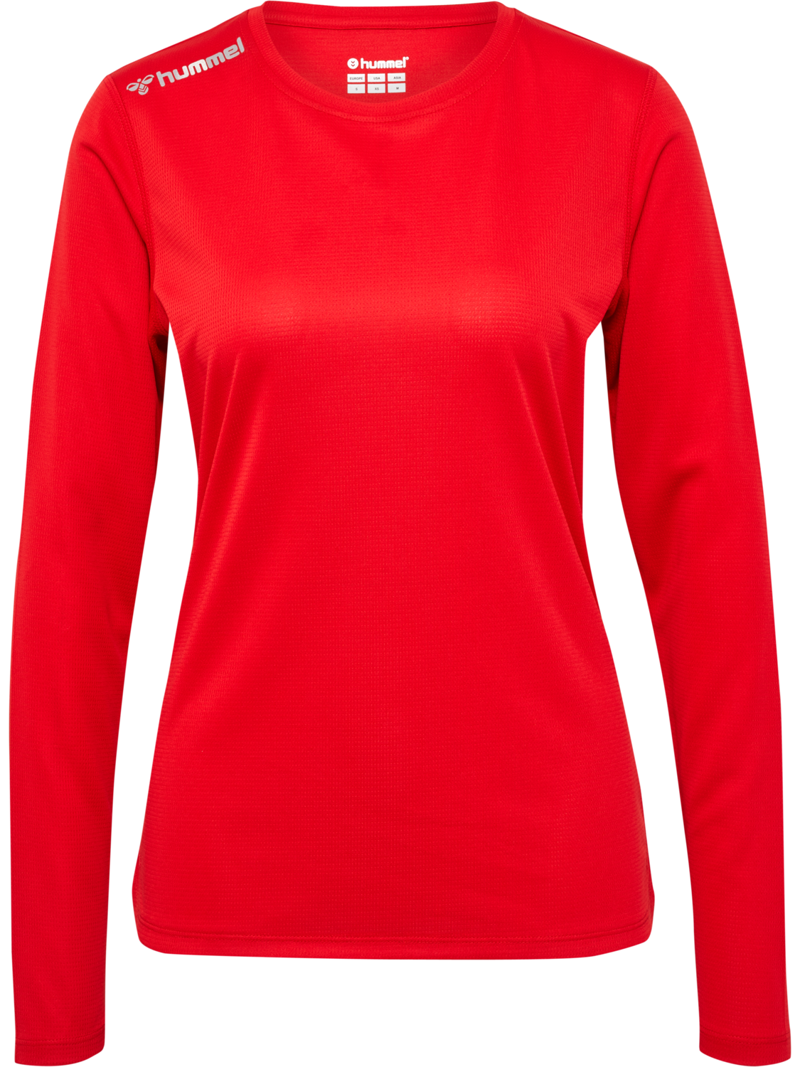 hmlRUN JERSEY L/S WOMAN, TANGO RED, packshot