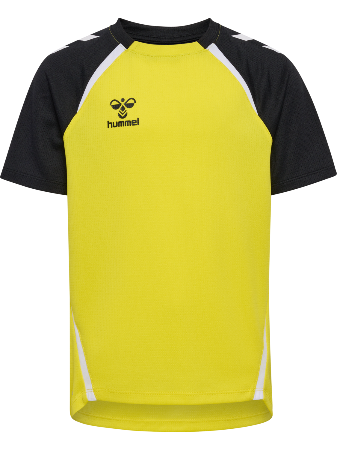 hmlLEAD 2.0 JERSEY S/S KIDS, BLAZING YELLOW/BLACK, packshot