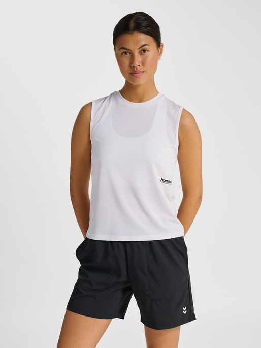 hmlPULSE WORKOUT W TANKTOP, WHITE, model