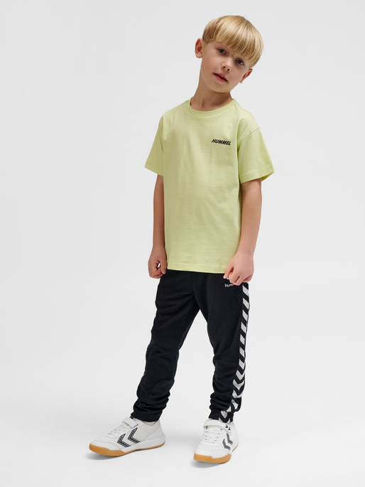 hmlCASPER T-SHIRT S/S, SHADOW LIME, model