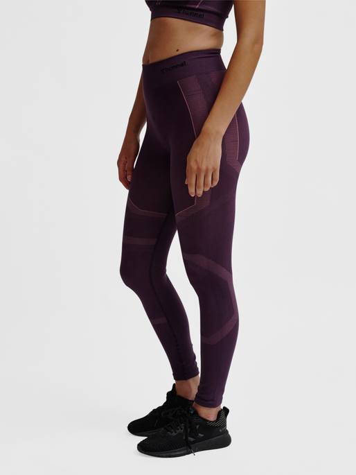 hmlMT POWER SEAMLESS MW TIGHTS, PLUM PERFECT, model