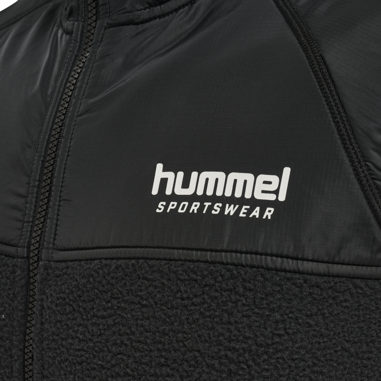 hmlLGC CHARLEY FLEECE WAISTCOAT, BLACK, packshot