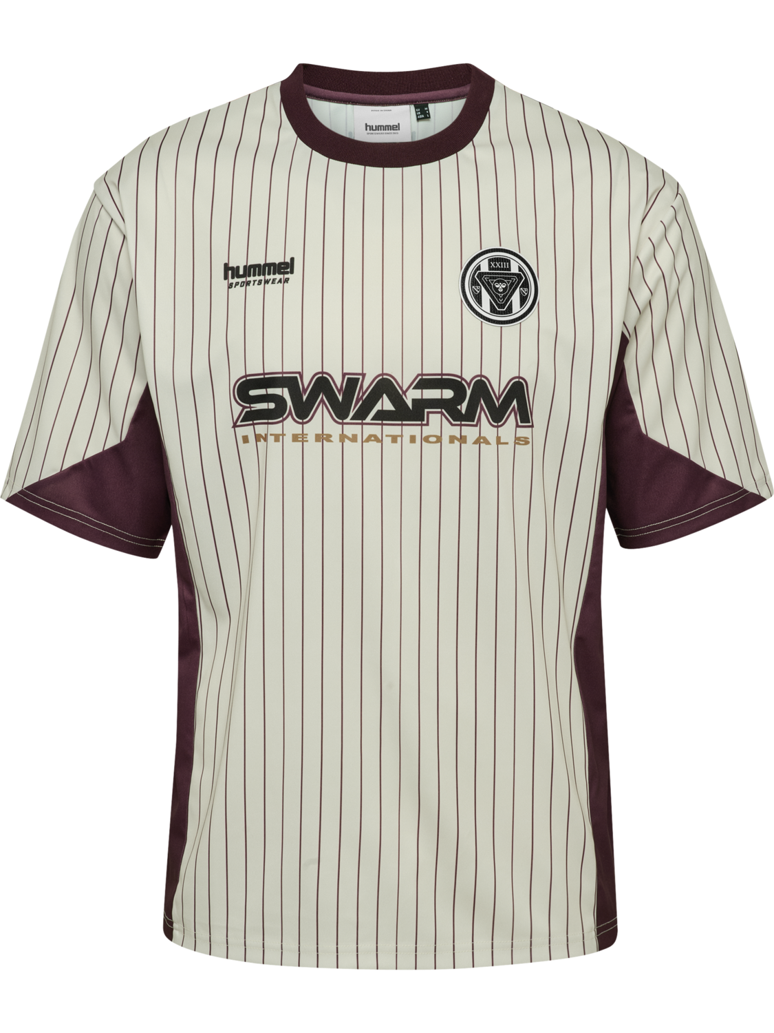 hmlLOOSE JERSEY SS STRIPE TOPSCORER, TOFU, packshot