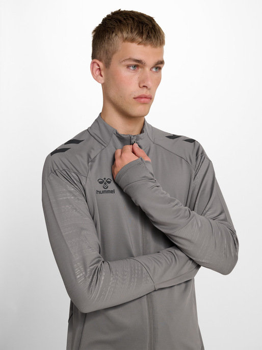 hmlPRO TRAINING ZIP JACKET, STEEL GRAY, model