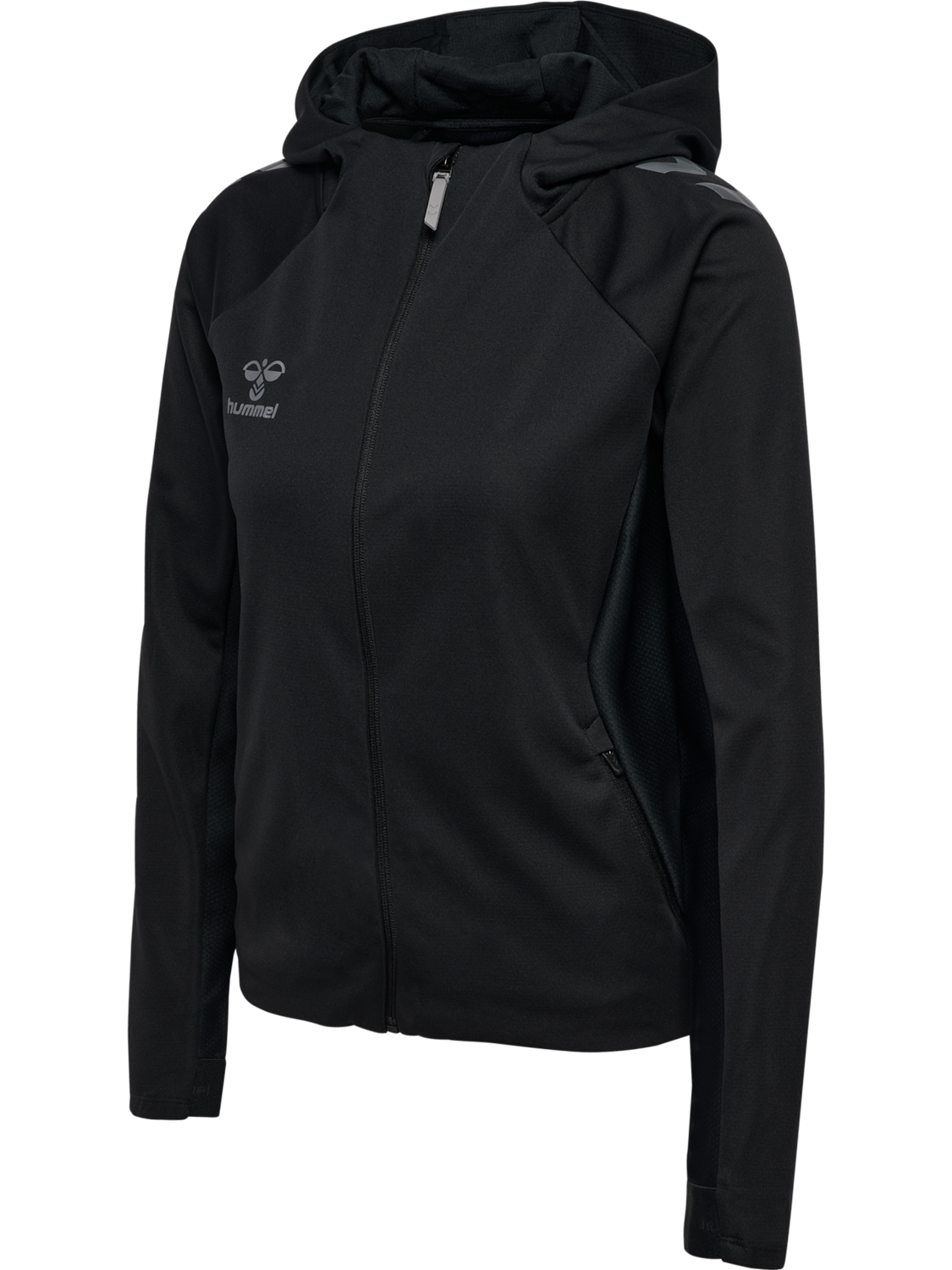 hmlCIMA 2.0 ZIP HOODIE WOMAN, BLACK, packshot
