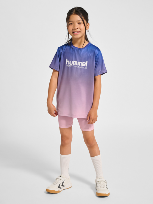 hmlJR GYM T-SHIRT S/S, LAVENDER MIST, model