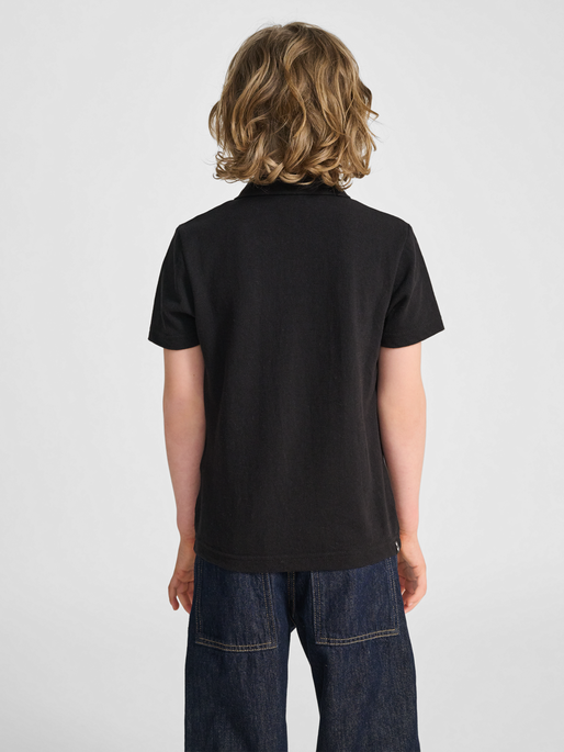 hmlMOVER COTTON POLO KIDS, BLACK, model