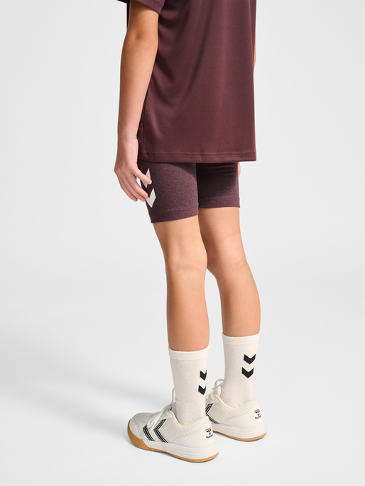 hmlJR LOGO SHORT  TIGHTS, FUDGE MELANGE, model
