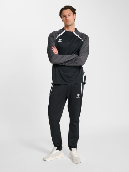 hmlLEAD 2.0 HALF ZIP, BLACK/ASPHALT, model