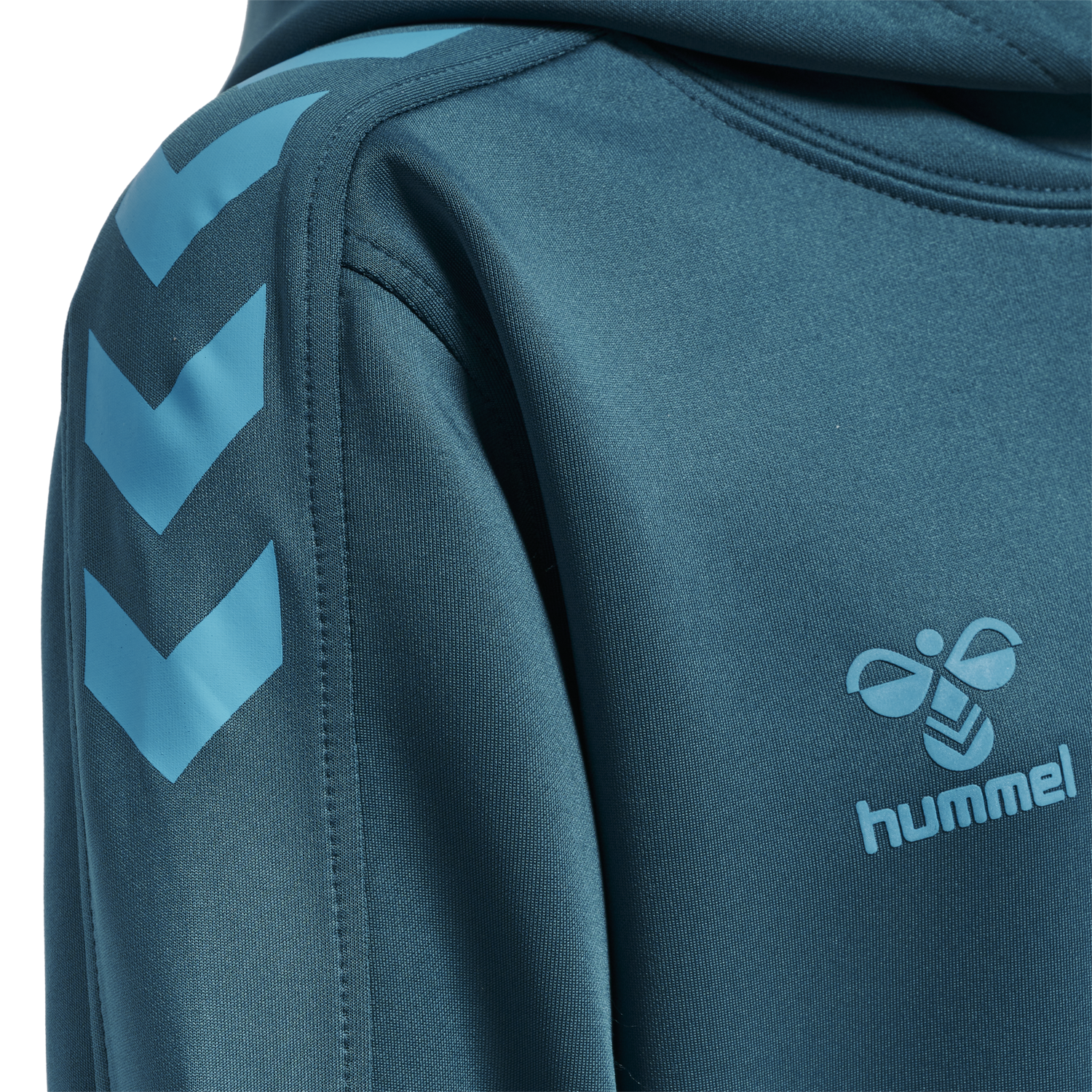 hmlCORE XK POLY KIDS SWEAT HOODIE, BLUE CORAL, packshot