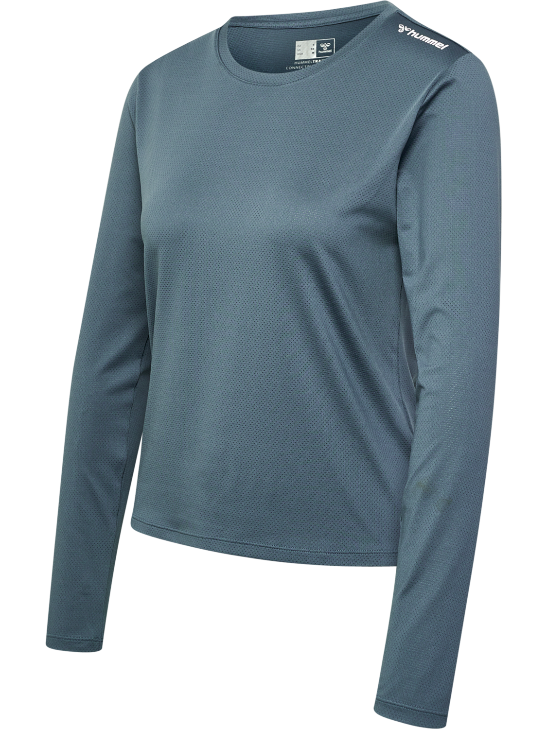 hmlMT AURA MESH T-SHIRT L/S, STORMY WEATHER, packshot