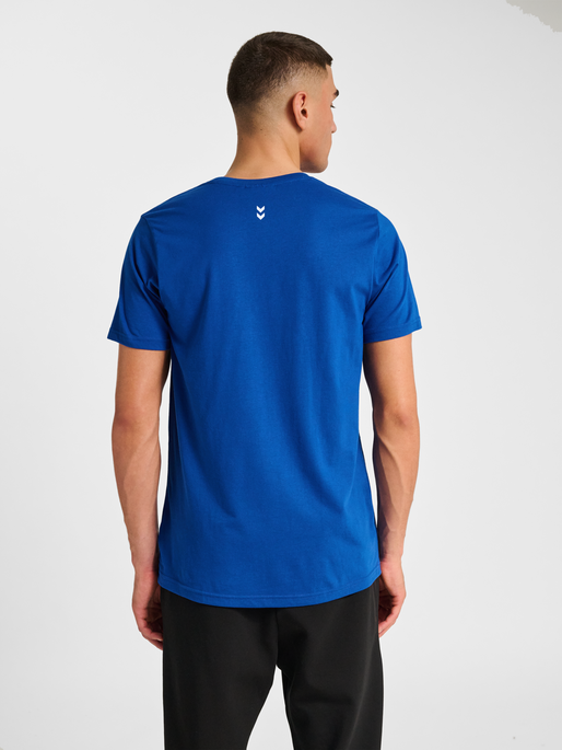 hmlPULSE GRAPHIC T-SHIRT S/S, TRUE BLUE, model