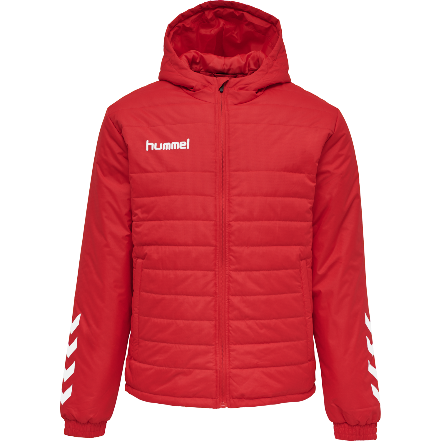hmlPROMO SHORT BENCH JACKET, TRUE RED, packshot