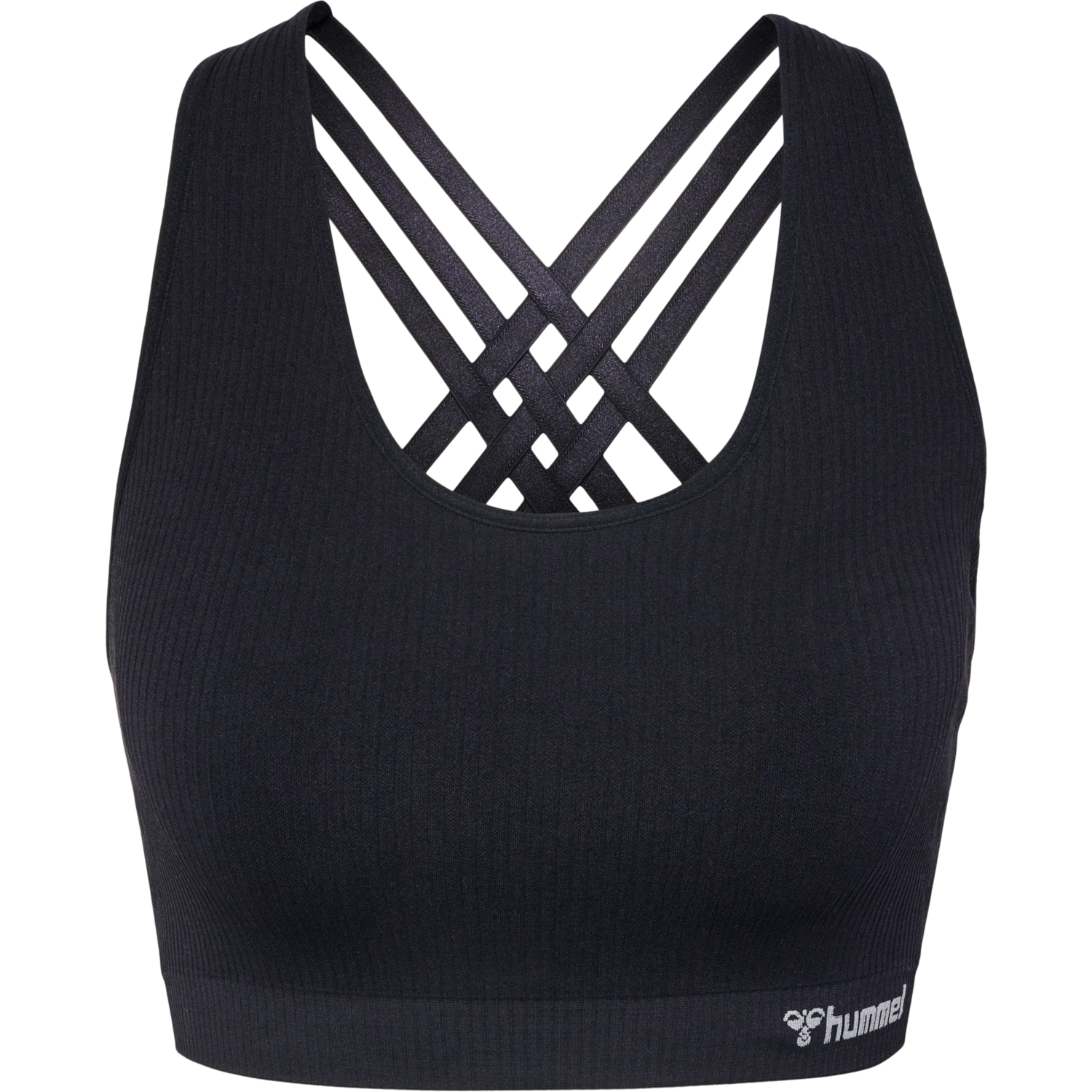 hmlMT REST SEAMLESS RIB SPORTS TOP, BLACK, packshot
