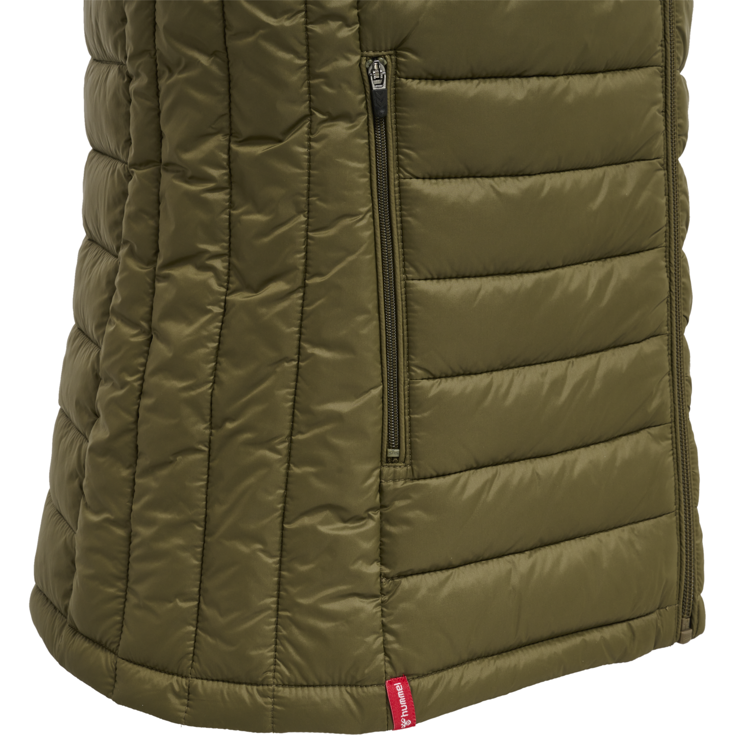 hmlRED QUILTED WAISTCOAT WOMAN, DARK OLIVE, packshot