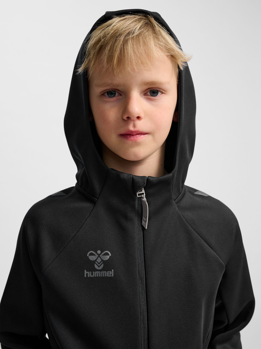hmlCIMA 2.0 ZIP HOODIE KIDS, BLACK, model