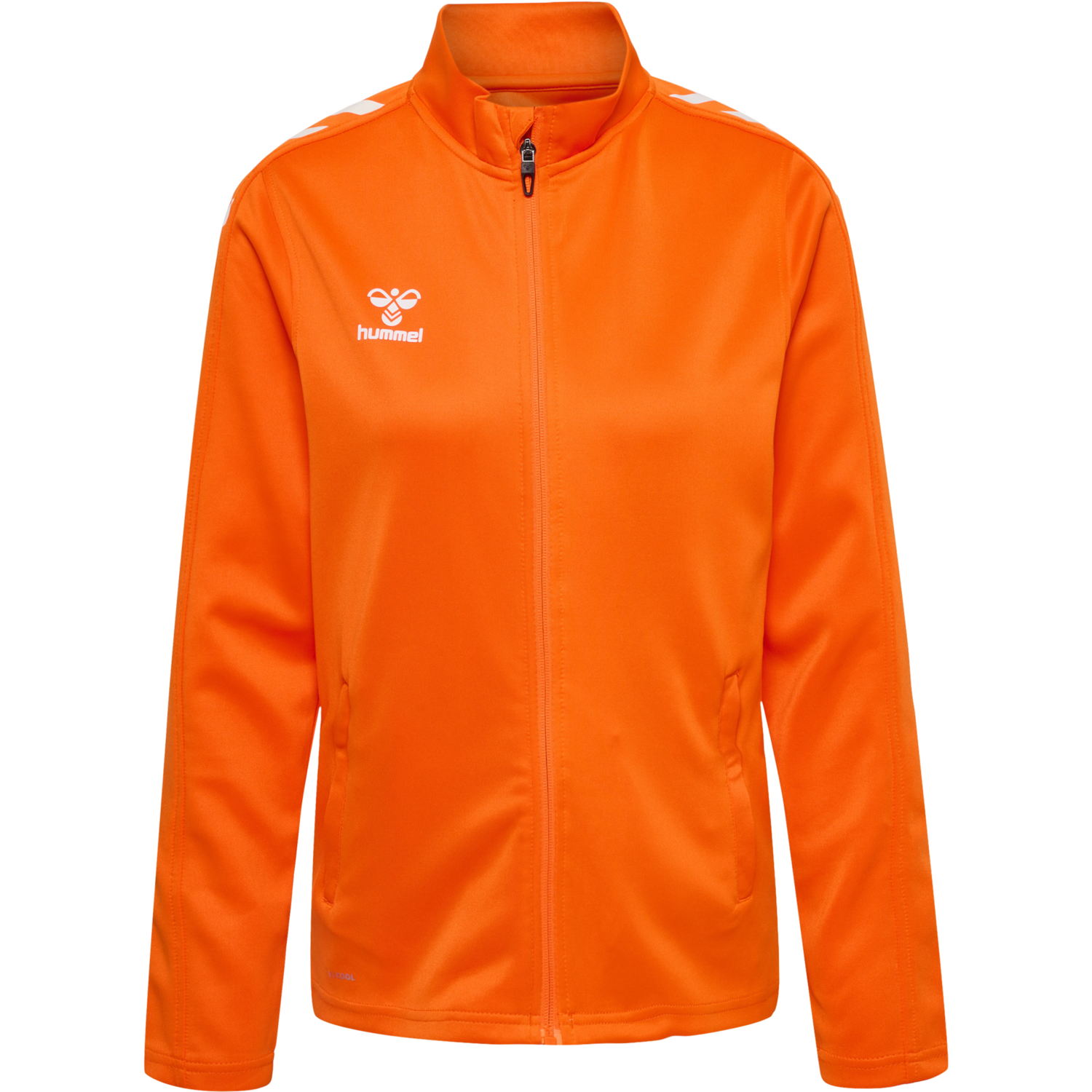 hmlCORE XK POLY ZIP SWEAT WOMAN, ORANGE TIGER, packshot