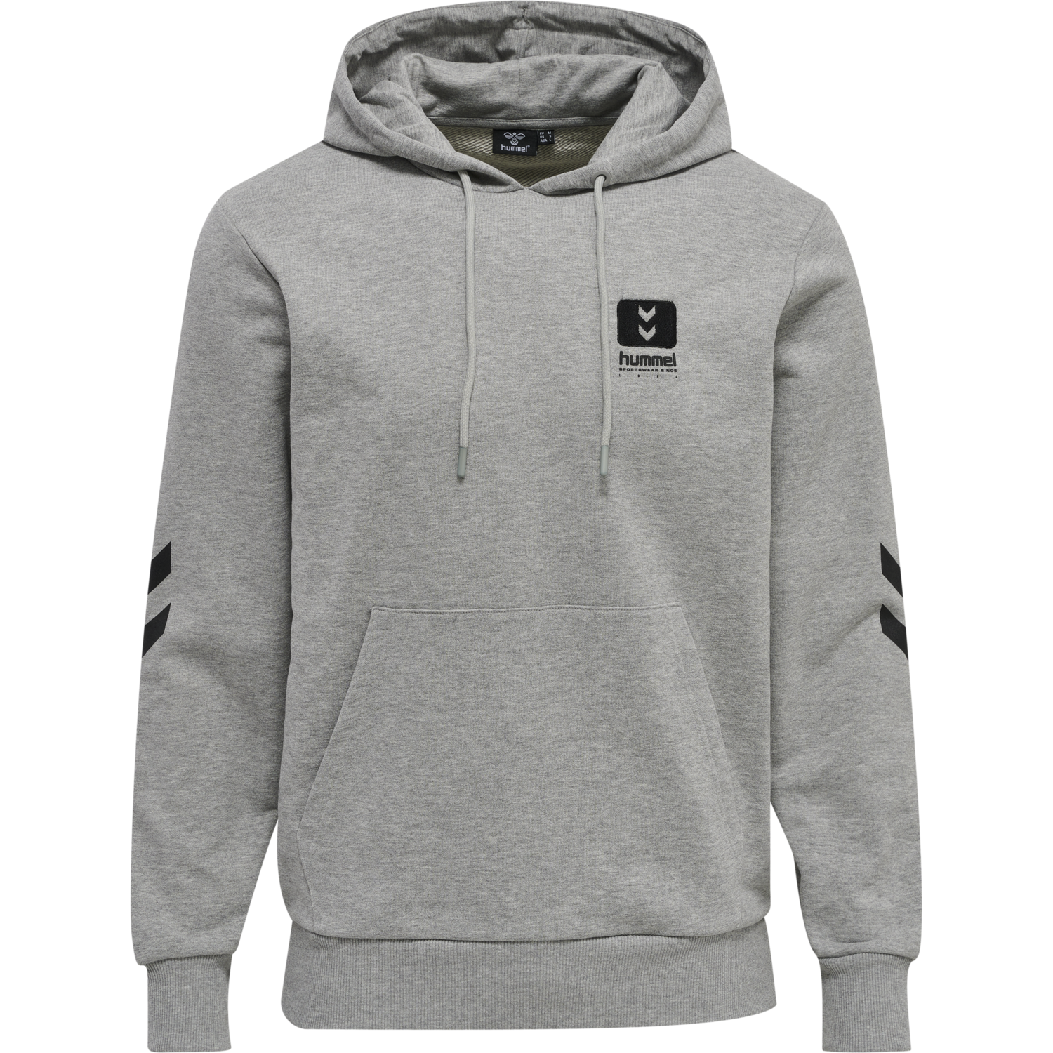 hmlLGC GRAHAM HOODIE, GREY MELANGE, packshot