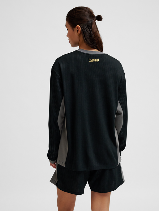 hmlLOOSE FB JERSEY L/S TOPSCORER, BLACK, model